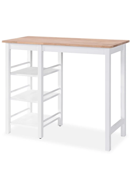 Baro baldų rinkinys, 3 dalių, medienos plokštė (MDF), baltas