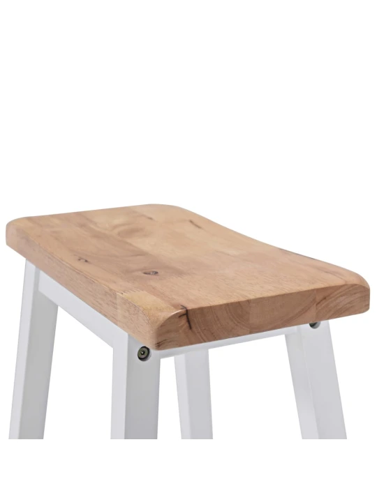 Baro baldų rinkinys, 3 dalių, medienos plokštė (MDF), baltas