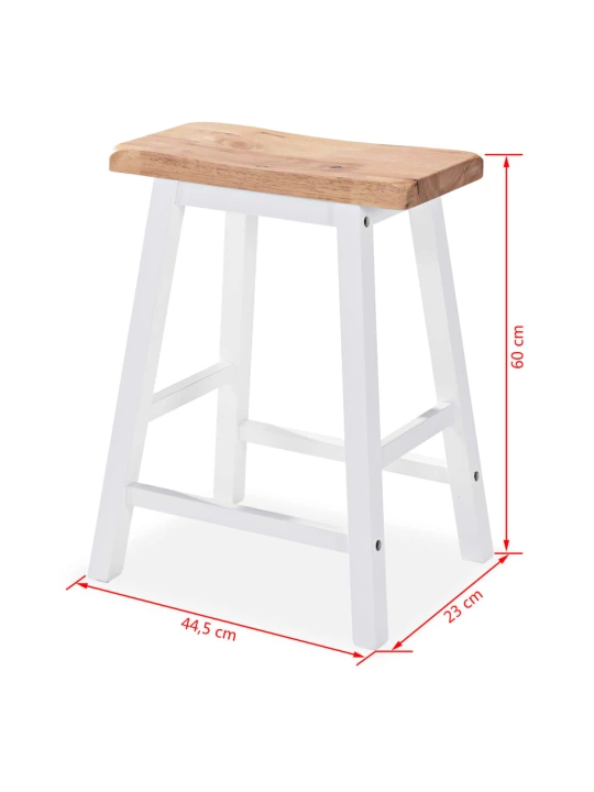 Baro baldų rinkinys, 3 dalių, medienos plokštė (MDF), baltas