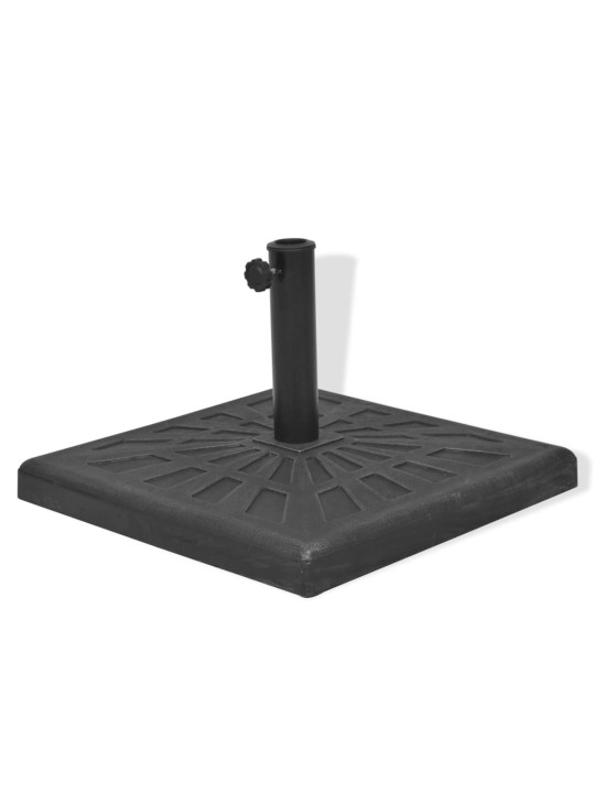 Skėčio stovas, kvadratinis, juodas, derva, 12 kg