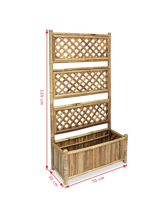 Lovelis su bambukiniu treliažu, 70cm, aukštas