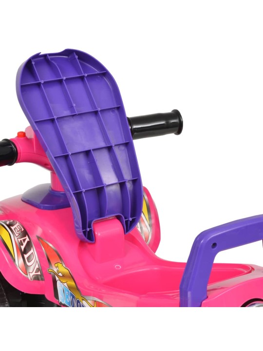 Vaikiškas džipas su garsu ir šviesomis, rožinis ir violetinis