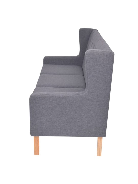 Trivietė sofa, audinys, pilka