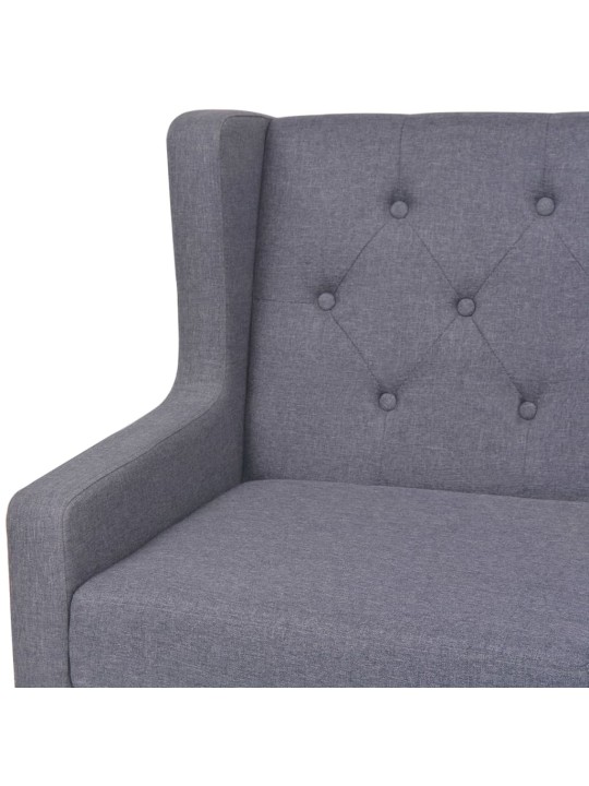 Trivietė sofa, audinys, pilka