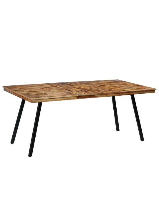 Valgomojo stalas, perdirbtas tikmedis ir plienas, 180x90x76cm