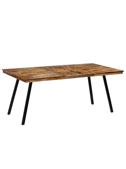 Valgomojo stalas, perdirbtas tikmedis ir plienas, 180x90x76cm
