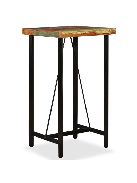 Baro stalas, perdirbtos medienos masyvas, 60x60x107cm