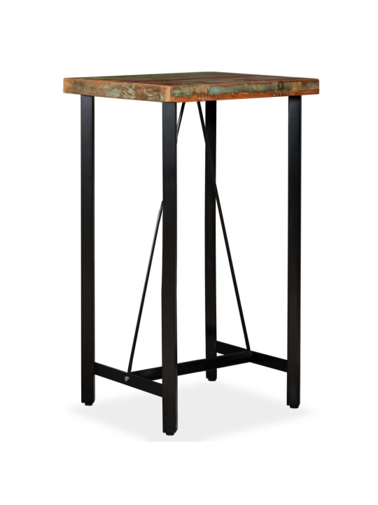 Baro stalas, perdirbtos medienos masyvas, 60x60x107cm