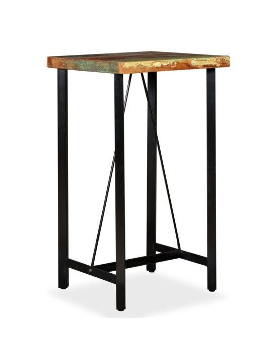 Baro stalas, perdirbtos medienos masyvas, 60x60x107cm