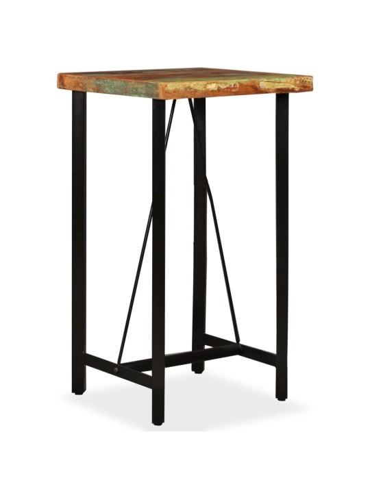 Baro stalas, perdirbtos medienos masyvas, 60x60x107cm