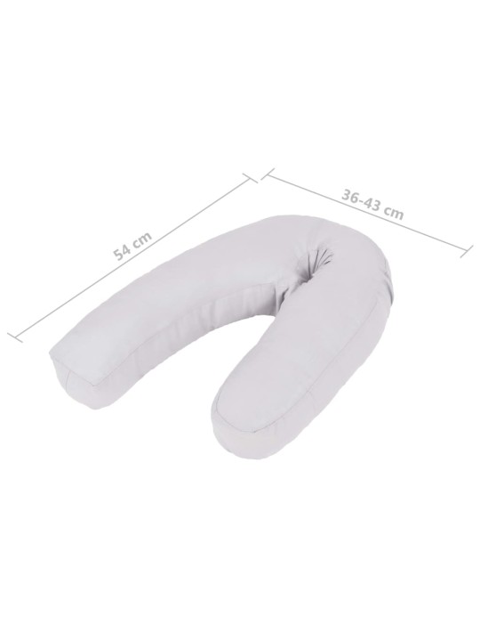 J-formos pagalvė nėščiosioms, 54x(36-43)cm, pilka