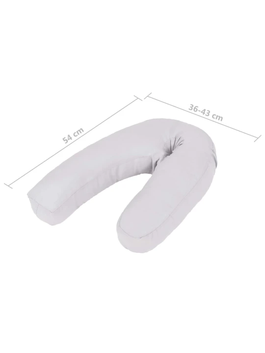 J-formos pagalvė nėščiosioms, 54x(36-43)cm, pilka