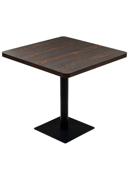 Bistro stal., MDF ir plien., kvadr., 80x80x75cm, tams. uos. sp.