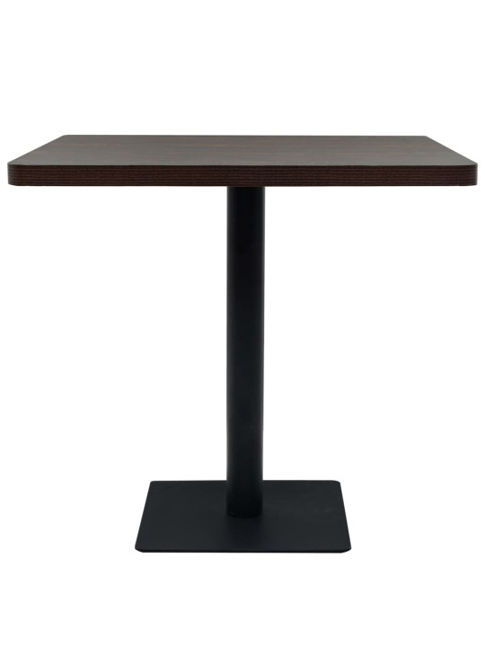 Bistro stal., MDF ir plien., kvadr., 80x80x75cm, tams. uos. sp.