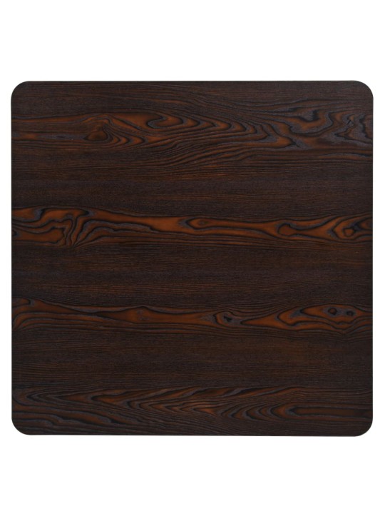 Bistro stal., MDF ir plien., kvadr., 80x80x75cm, tams. uos. sp.