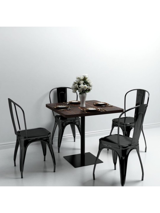 Bistro stal., MDF ir plien., kvadr., 80x80x75cm, tams. uos. sp.