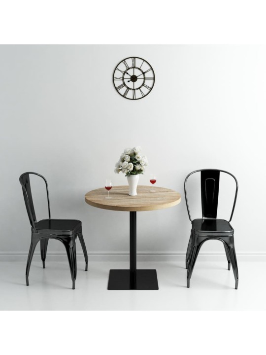 Bistro staliukas, MDF ir plienas, apvalus, 80x75cm, ąžuolo sp.