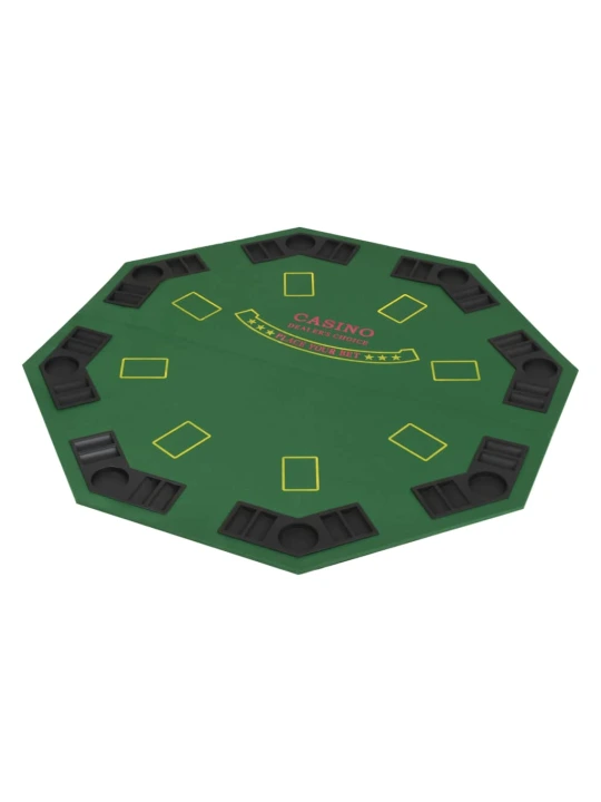 Pokerio stalviršis, sulankst., 8 žaid., 2d., aštuonkam., žalias