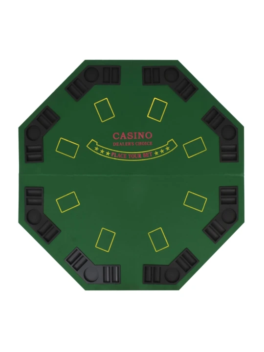 Pokerio stalviršis, sulankst., 8 žaid., 2d., aštuonkam., žalias