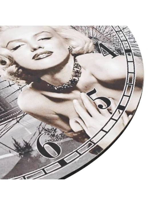Sieninis laikrodis, 30cm, vintažinio dizaino, su Marilyn Monroe