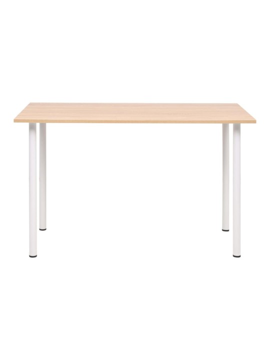 Valgomojo stalas, 120x60x73cm, ąžuolo ir balta spalva