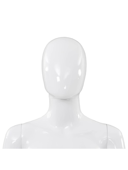 Moteriškas manekenas, stiklo pagrindas, blizgus, baltas, 175cm