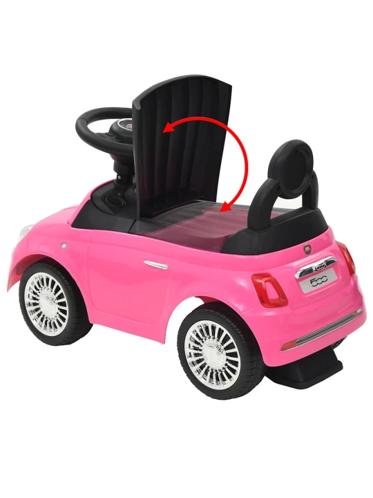 Vaikiškas automobilis Fiat 500, rožinis