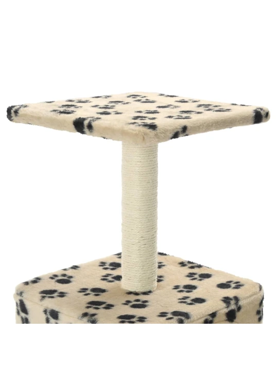 Draskyklė katėms su stovu iš sizalio, 55 cm, smėlio sp. pėdut.