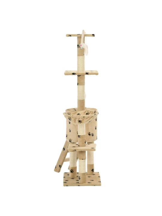 Draskyklė katėms su stovais iš sizalio, 138cm, smėlio sp. pėd.