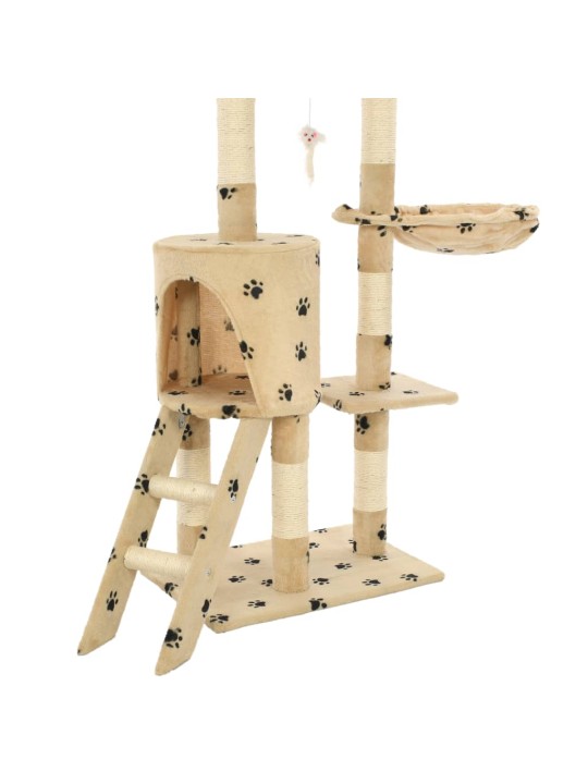 Draskyklė katėms su stovais iš sizalio, 138cm, smėlio sp. pėd.