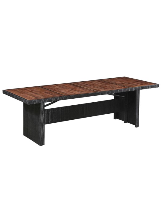 Sodo stalas, 240x90x74cm, poliratanas ir akacijos med. masyvas