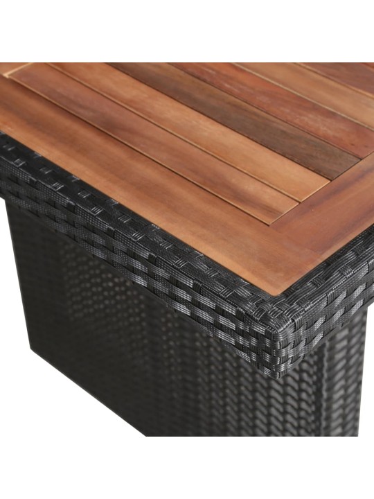 Sodo stalas, 240x90x74cm, poliratanas ir akacijos med. masyvas