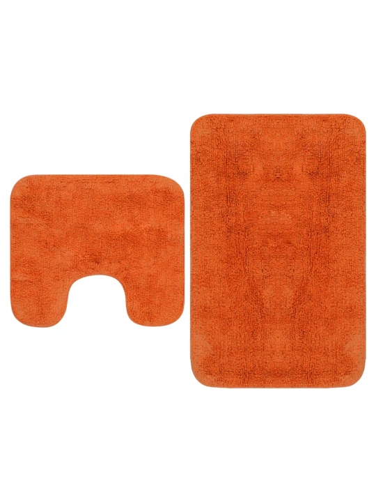 Vonios kilimėlių rinkinys, 2d., audinys, oranžinis