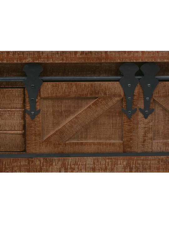 Konsolinis staliukas, eglės med. masyvas, 131x35,5x75cm, rudas
