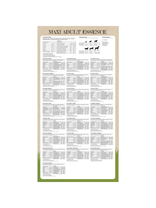 Sausas maist. šun., Maxi Adult Essence Beef&Chicken, 2vnt.,30kg