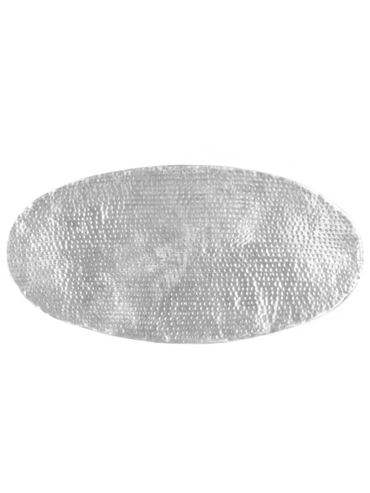 Kavos staliukas, sidabrinės sp., 100x50x28cm, aliuminis, kaltas