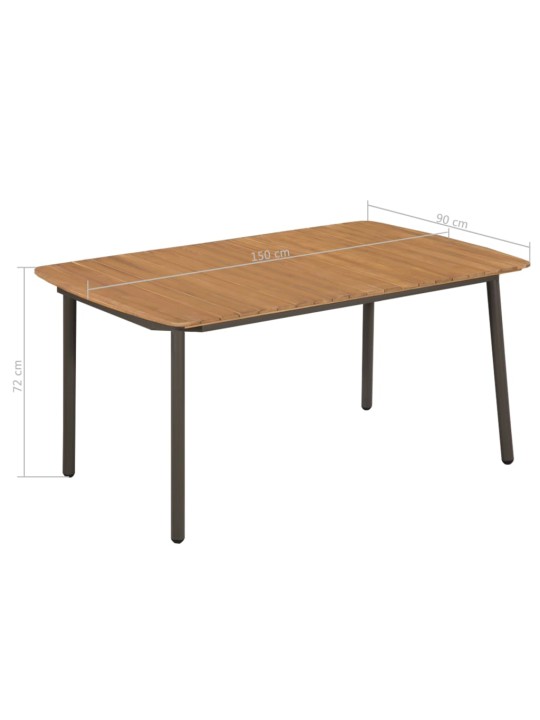 Lauko valgomojo baldų komp., 7d., akacijos med. mas. ir plien.