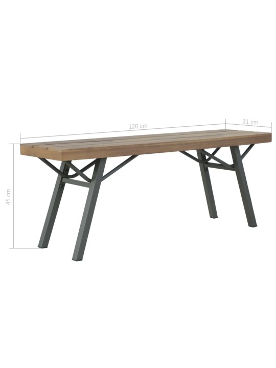 Sodo suoliukas, 120 cm, akacijos medienos masyvas