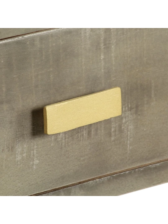Konsolinis staliukas, pilk./žalv. sp., 110x35x76cm, mango med.