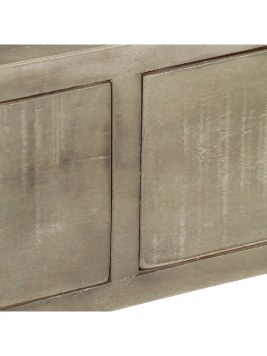Konsolinis staliukas, pilk./žalv. sp., 110x35x76cm, mango med.