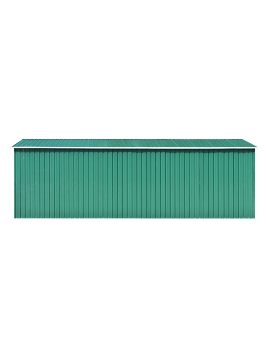 Sodo pašiūrė, žalios spalvos, 257x580x181cm, metalas