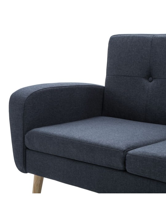 Trivietė sofa, audinys, tamsiai pilka