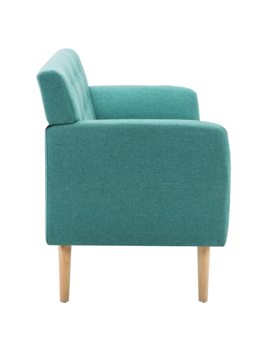 Trivietė sofa, audinio apmušalas, 172x70x82cm, žalia