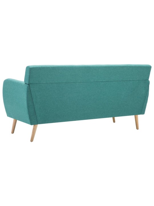 Trivietė sofa, audinio apmušalas, 172x70x82cm, žalia