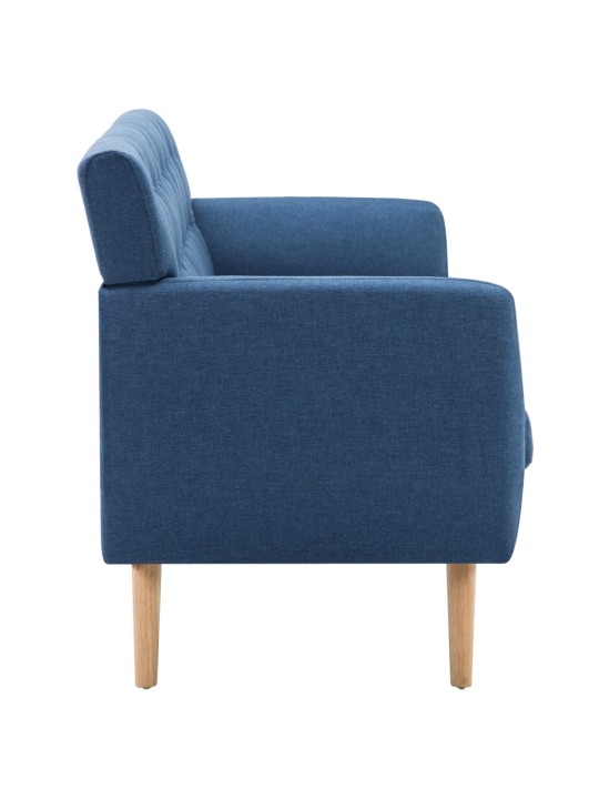 Trivietė sofa, audinio apmušalas, 172x70x82cm, mėlyna
