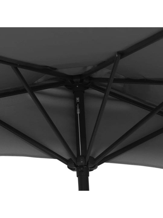 Balkono skėtis su aliuminio stulpu, antracito, 300x155cm