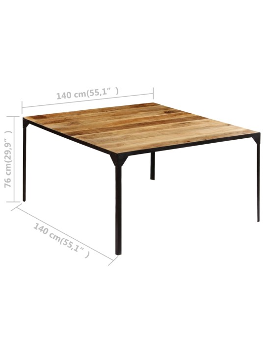 Valgomojo stalas, 140x140x76cm, mango medienos masyvas
