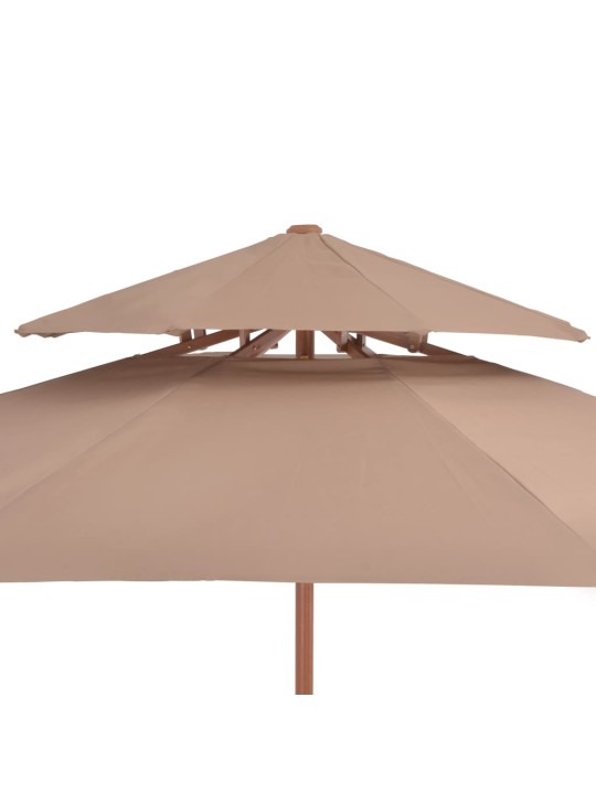 Dvig. stog. lauko skėtis su med. stulp., 270cm, taupe sp.