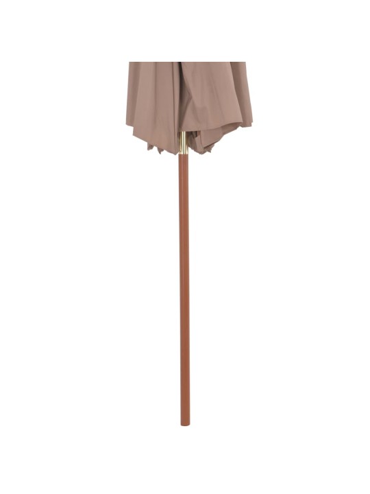 Dvig. stog. lauko skėtis su med. stulp., 270cm, taupe sp.