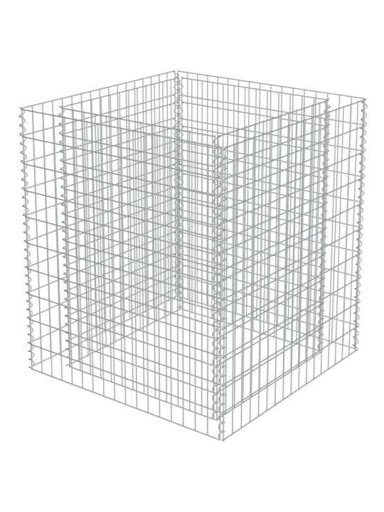 Gabiono vazonas, 90x90x100cm, galvanizuotas plienas, aukštas